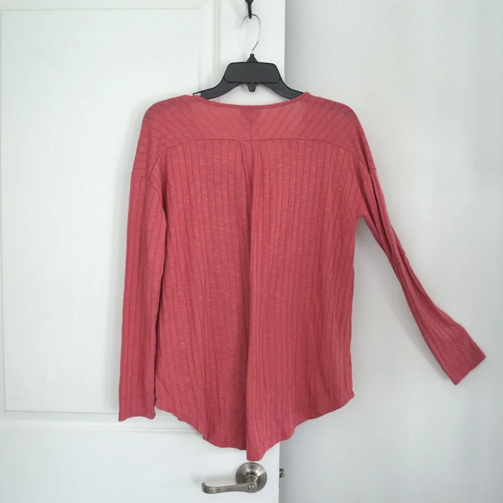 a.n.a. Ribbed Scoop Neck Sweater Pink Size M